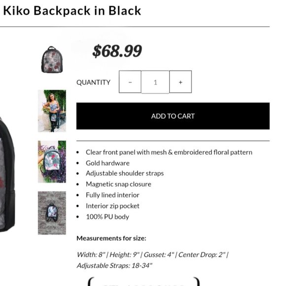 \'T~SHIRT & JEANS\' \'KIKO LACIE\' FLORAL EMBROIDER CLEAR MIDI BACKPACK main image 2